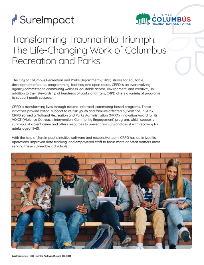 Columbus Parks and Rec Landing Page Thumbnail